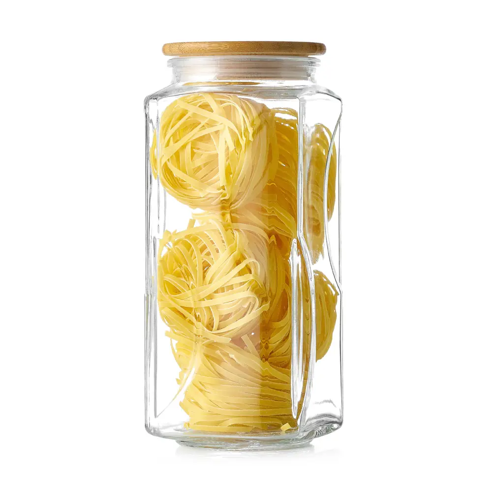 Банка для сыпучих продуктов Esprado Bambu 1.35 л стекло прозрачный STLM-2078783 - Вид №1