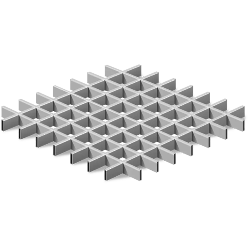 Комплект грильято 75x75x40 мм 2.16 м2 металлик АЛБЕС STLM-2206098
