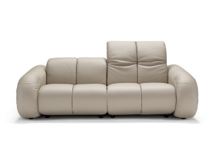 Кожаный диван с электроприводом на 3 места