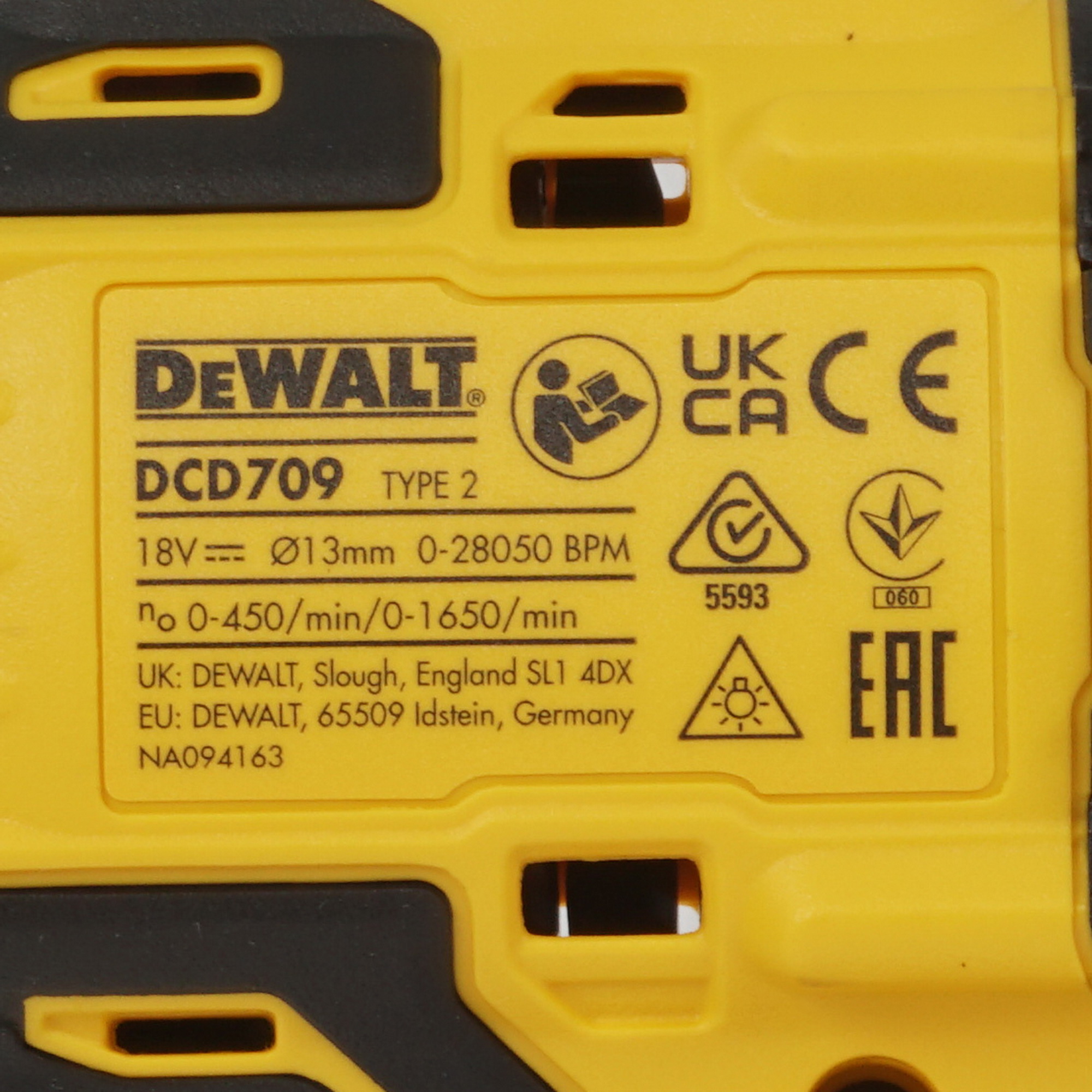 Дрель-шуруповерт DeWalt DCD709D2T XR FLEXVOLТ 18/54V 9014044 STDN-0034090 - Вид №3
