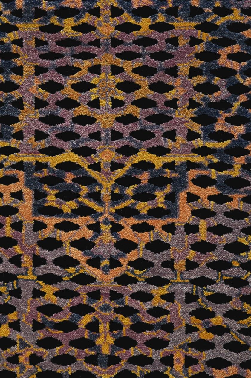 I + I Коврик из шерсти и хлопка с геометрическими мотивами  C 67b  - Вид №2