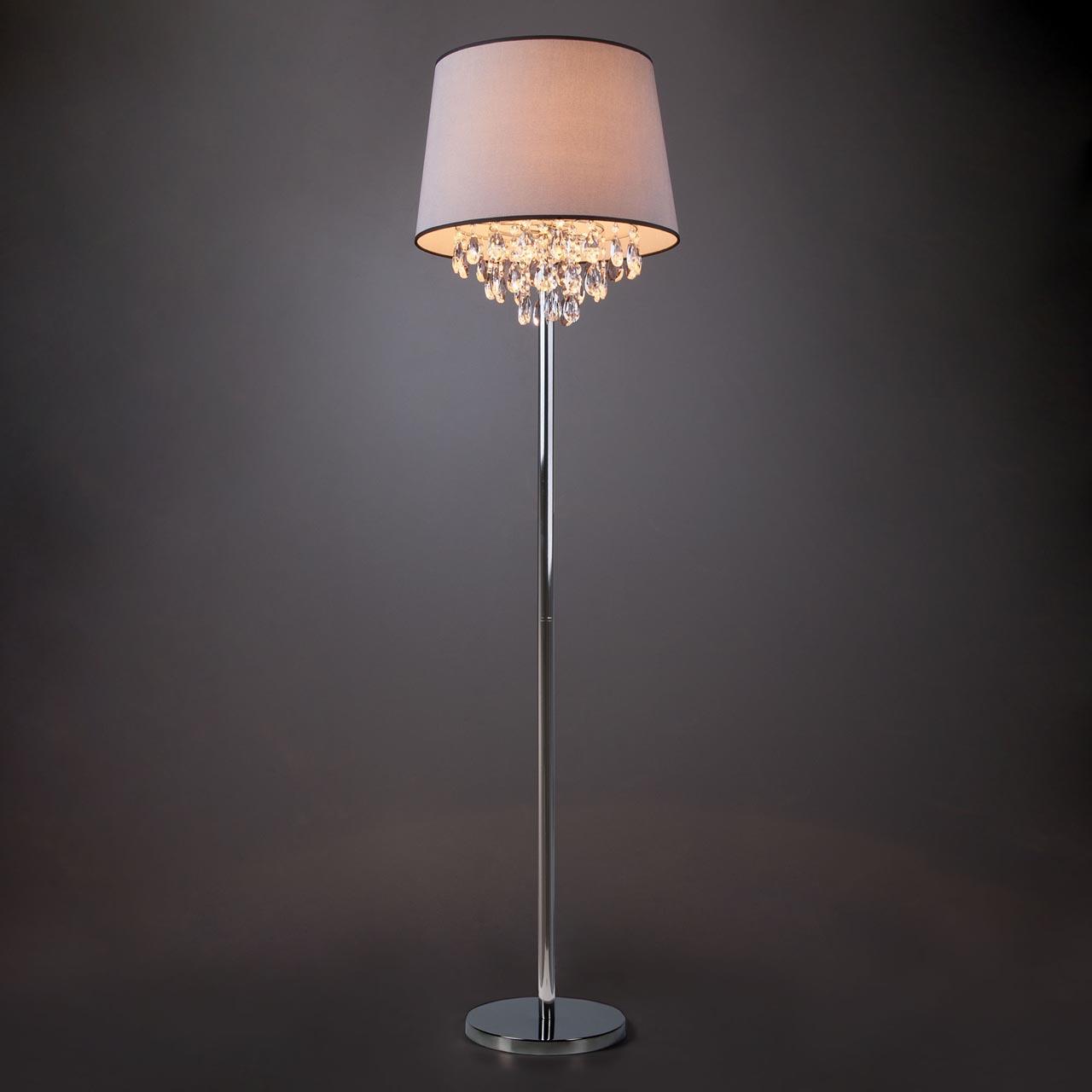 Торшер Eurosvet Opera 01037/1 хром/прозрачный хрусталь Strotskis EUROSVET ЭЛИТНЫЕ 219657 Серый  - Вид №3