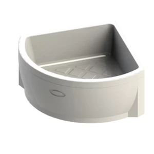 Высокий поддон к душевому углу 100 (поддон на раме-подставке с устройством слива, фронтальная панель)