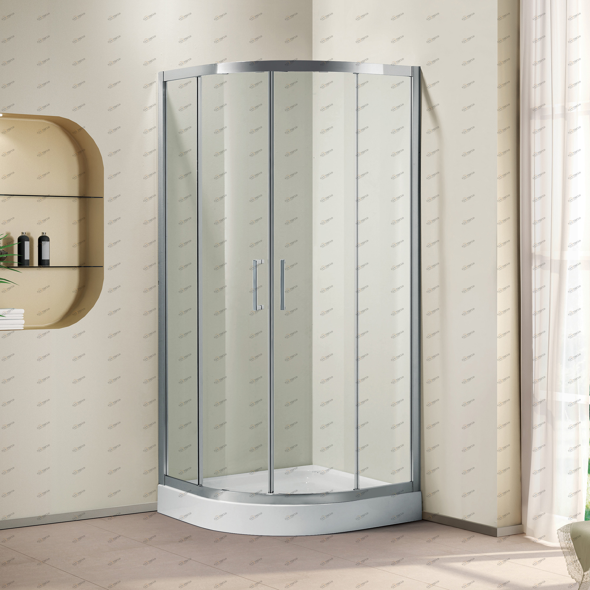 Душевой уголок CEZARES PORTA-D-R-2-90-C-Cr-IV