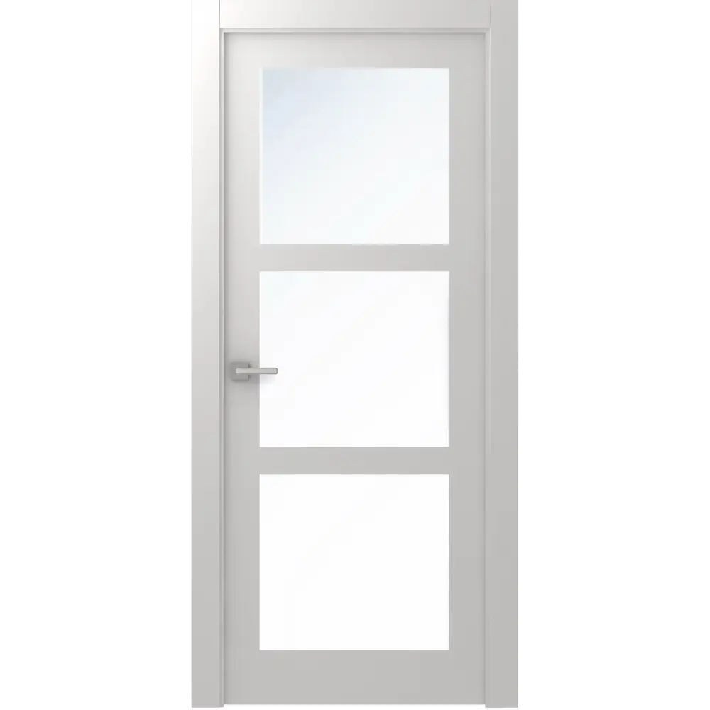 Дверь межкомнатная со стеклом Британия 70x200 см эмаль белый с замком BELWOODDOORS STLM-2132124 - Вид №1