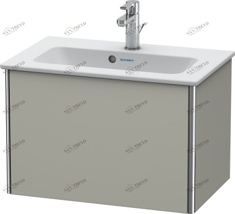 XS406506060 Тумбочка подвесная компакт XSquare #XS4065 610 x 388 мм Серо-коричневый шелковисто-матовый лак Duravit