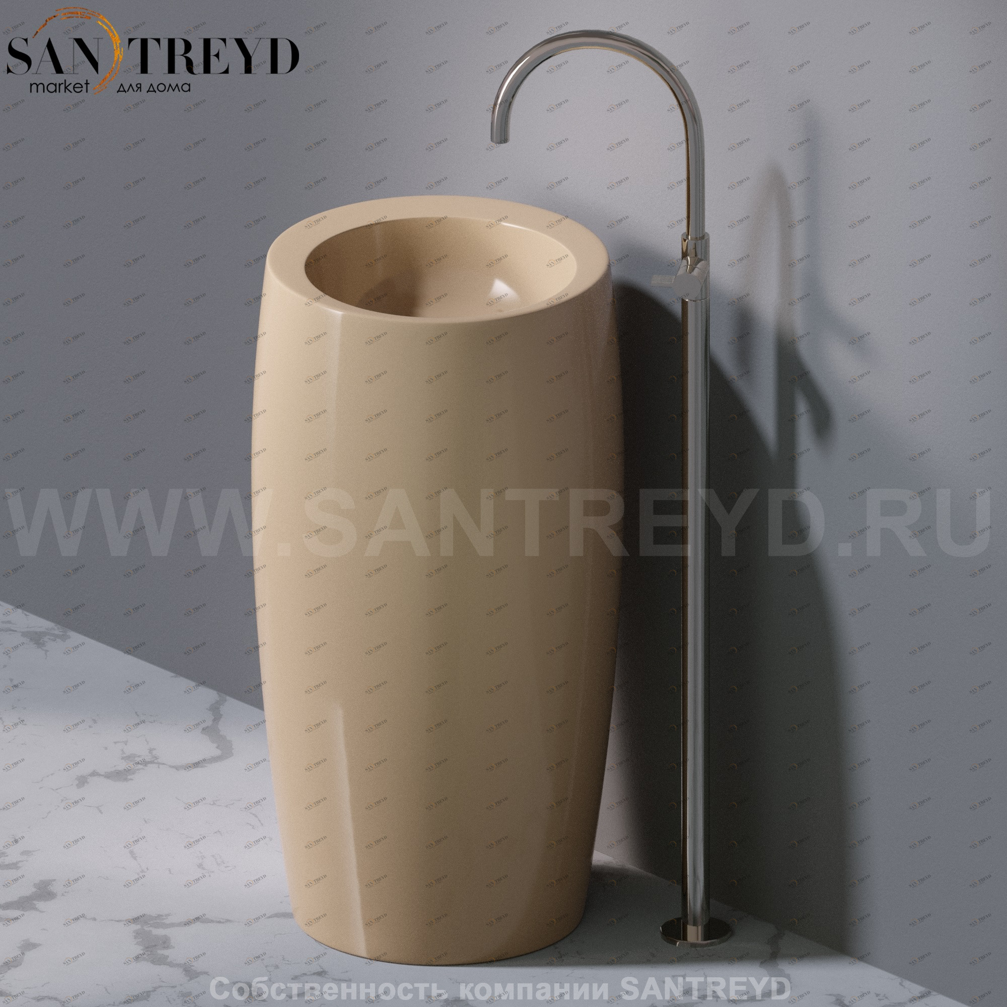 L100T0R0VT.110 Напольная раковина стоящая круглая A. e T. Italia SPOT AeT ITALIA TOTEM