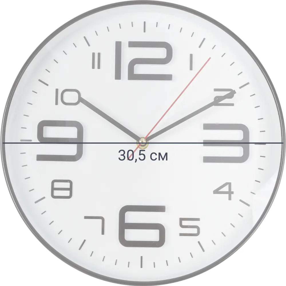 Часы настенные «Модус» D30.5 см пластик цвет белый 82036762 STLM-2144333 Santreyd - Вид №1
