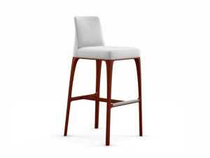 Высокий тканевый стул со спинкой