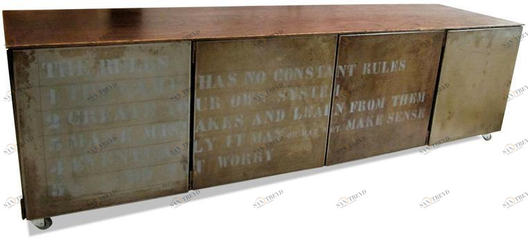 ICI ET LÀ Буфет из стали в индустриальном стиле Handmade metal furniture by ici et là Smu05