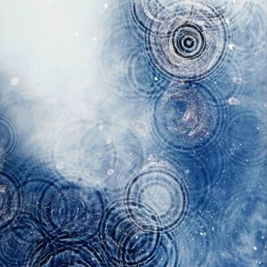 Арт-панель на холсте Alex Turco Liquid Dreams In The Blue Rain