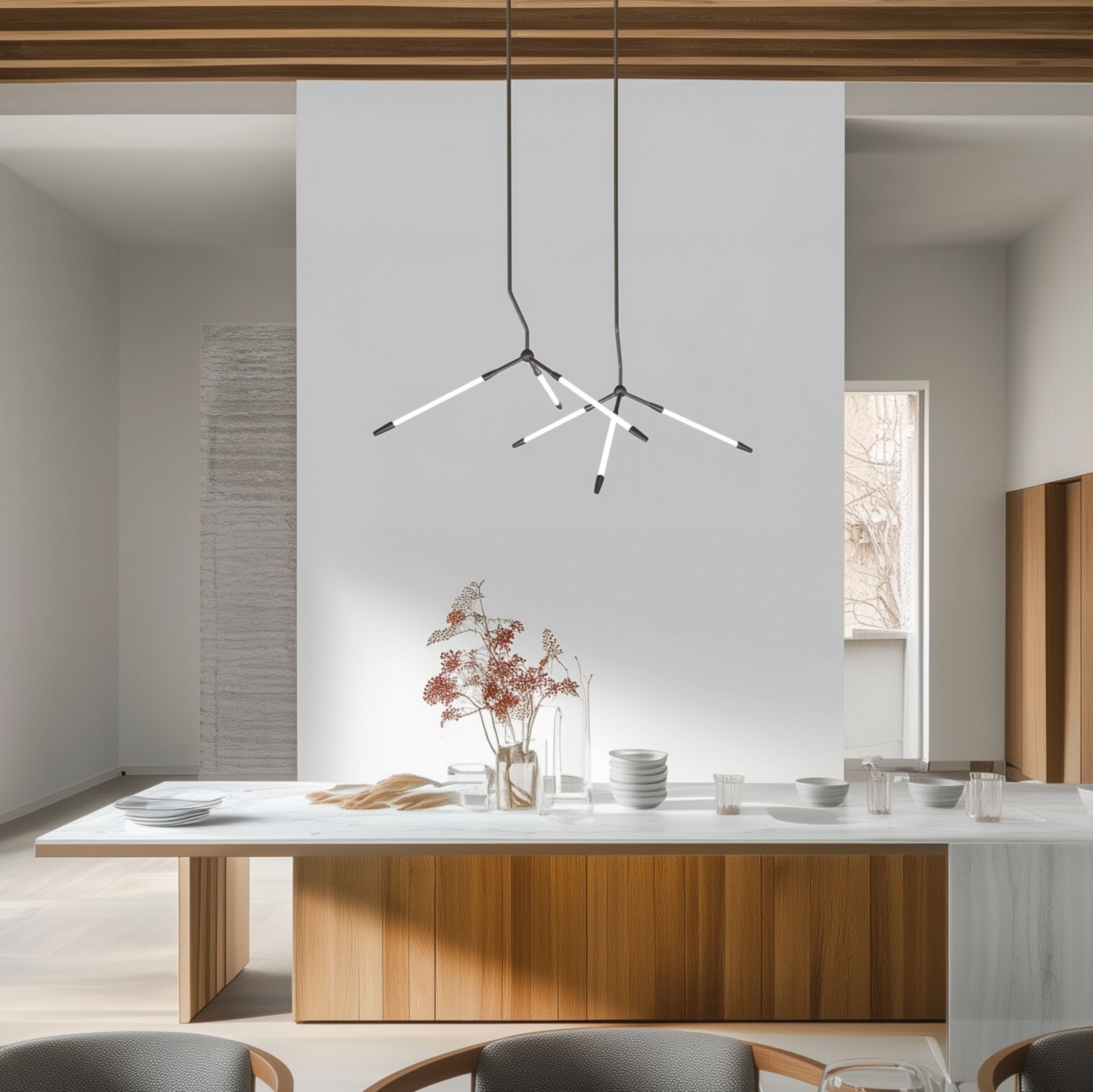 Стальной светодиодный подвесной светильник с диммером Intueri Light Javelin ARCH-00066150 - Вид №6