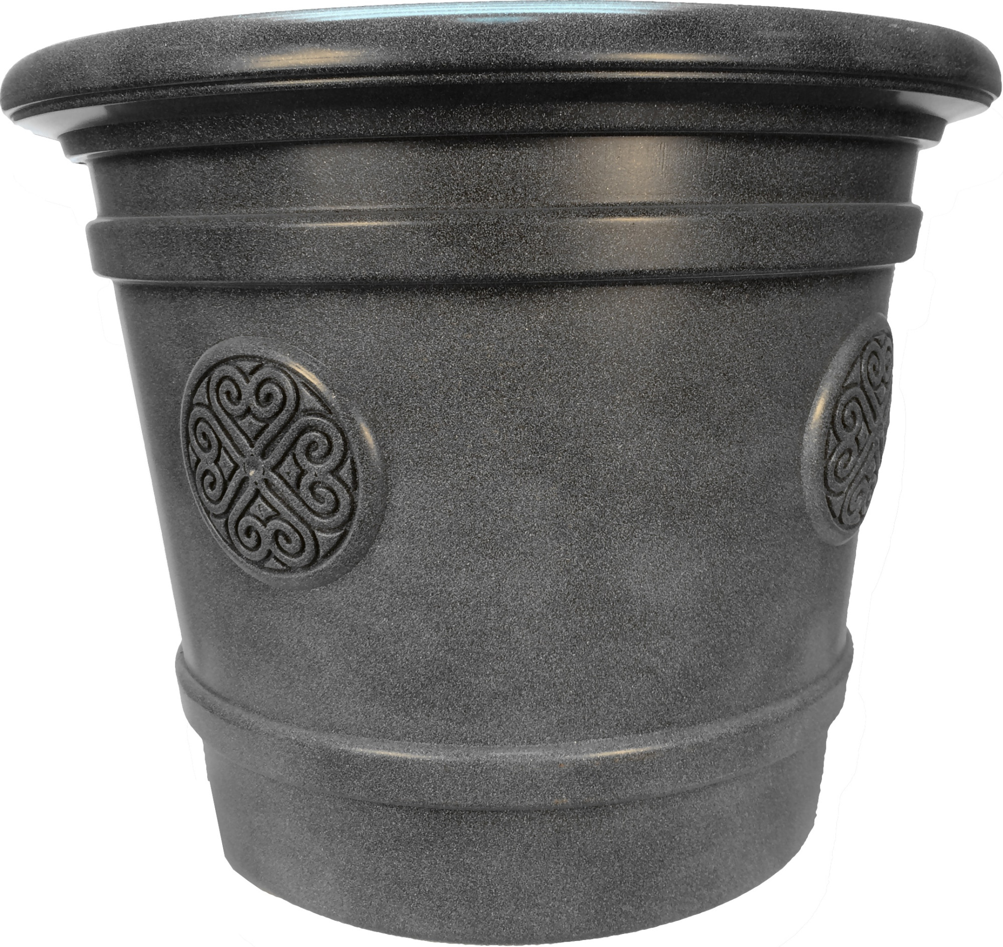 Е 81-8 Горшок-кашпо для цветов Medallion d=50 40 Л. Е81-8 Графит Цветочная коллекция 