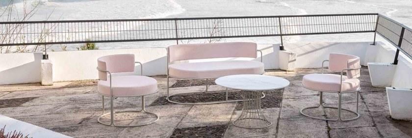 iSimar Садовая скамейка из ткани со стальной конструкцией Paradiso 8129 / 8127 - Вид №2