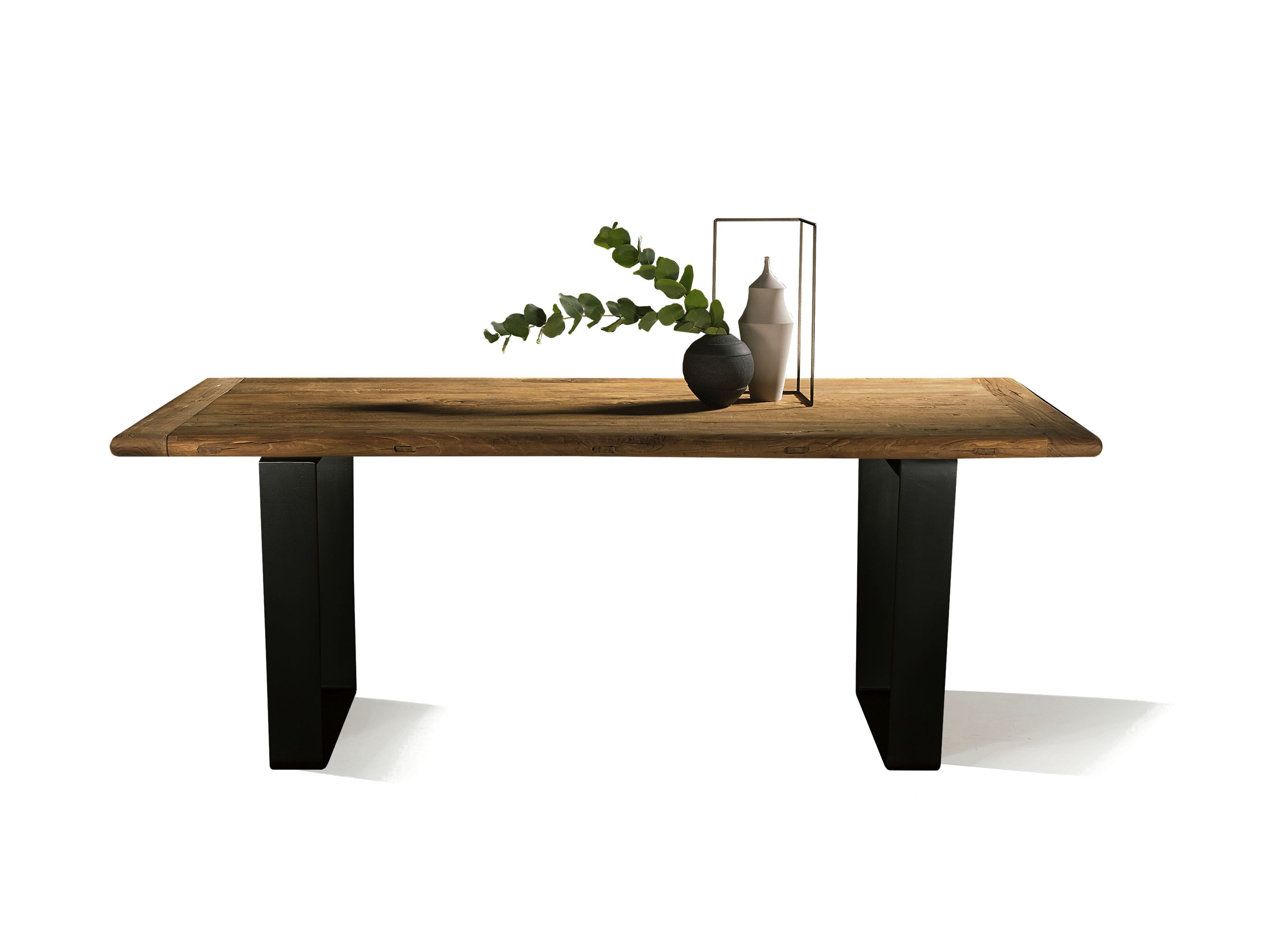 Прямоугольный обеденный стол из стали и дерева Naturedesign Origin ARCH-00088190