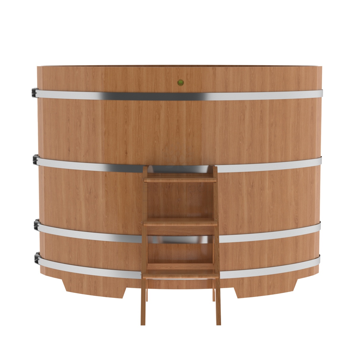 1332 Купель овальная из дуба 1,15х1,83х1,4 натуральная Alyarus  - Вид №3