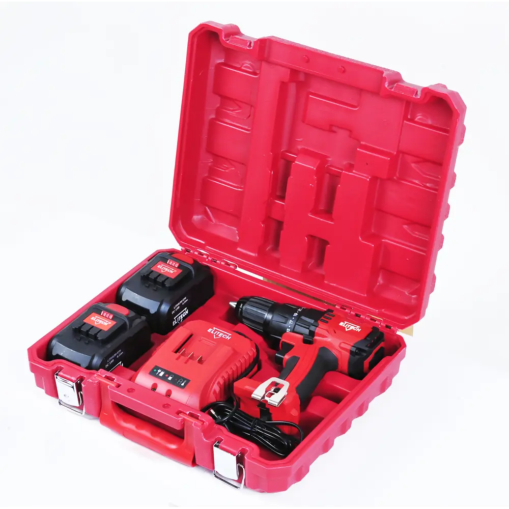 Дрель-шуруповерт аккумуляторная Elitech ДА 18БЛ2 E2201.011.02, 18 В Li-ion 2x4 Ач STLM-2093326 - Вид №11