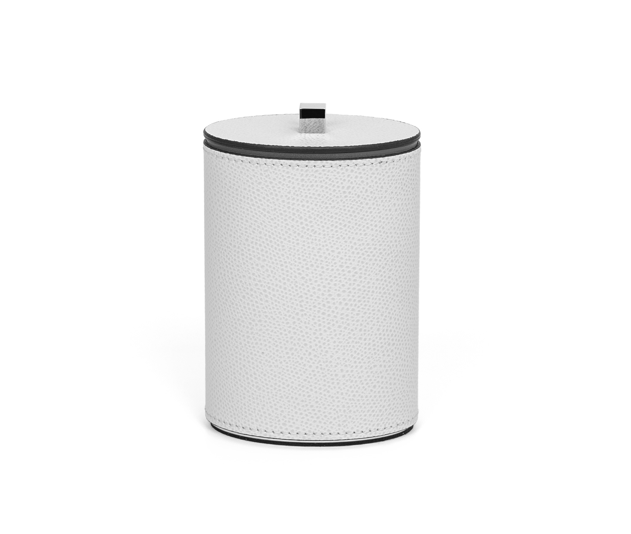 Держатель для ватных дисков Poseidon овальный - Ø 8XH11 см / тканая кожа_кремовый Pinetti 00.1602.061.027