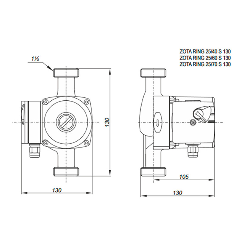 Циркуляционный насос ZOTA RING 25-40 130 RING2540130 - Вид №1