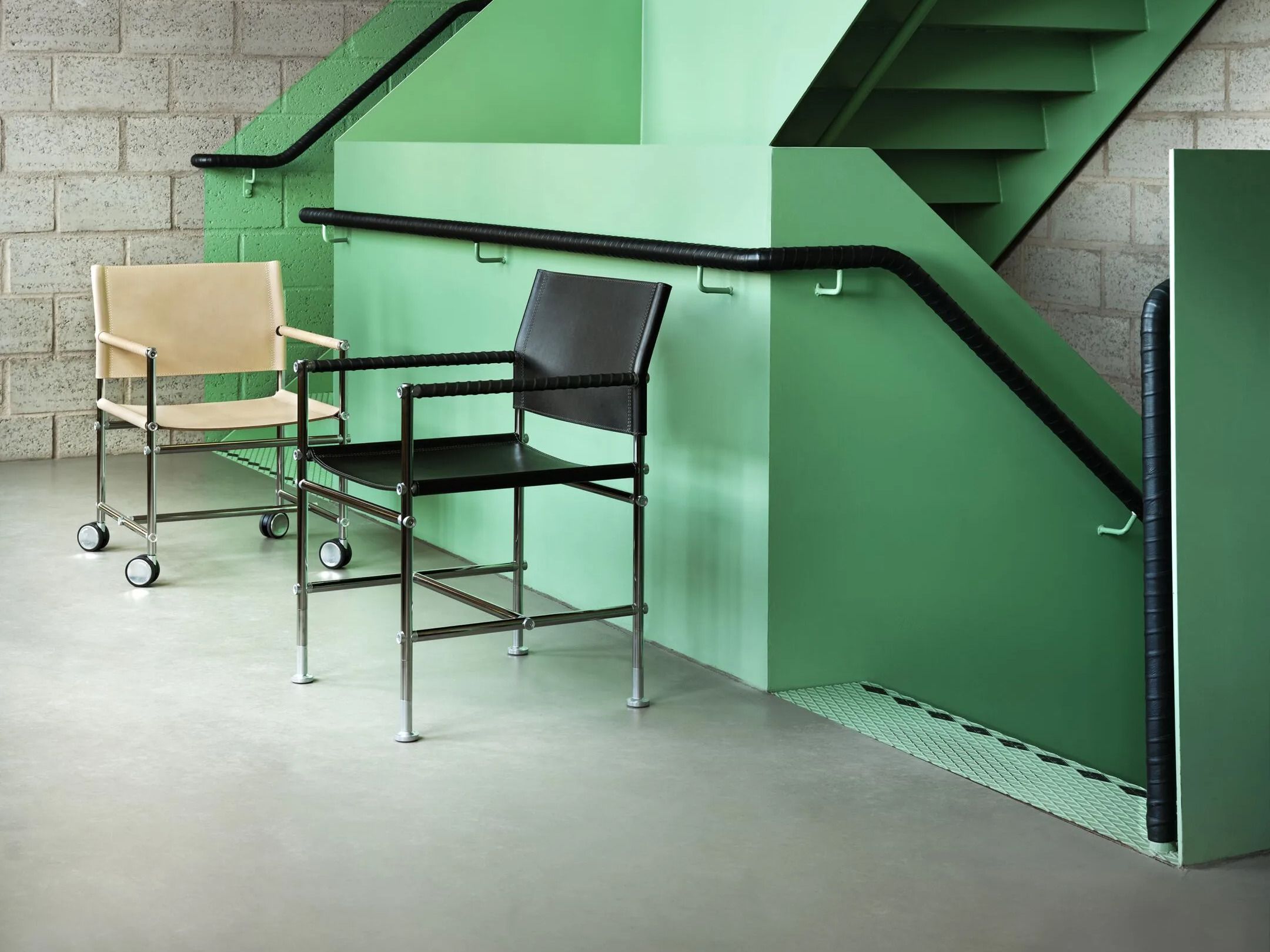 Тканевый стул с подлокотниками и колесами Bla Station Able ARCH-00152716 - Вид №5