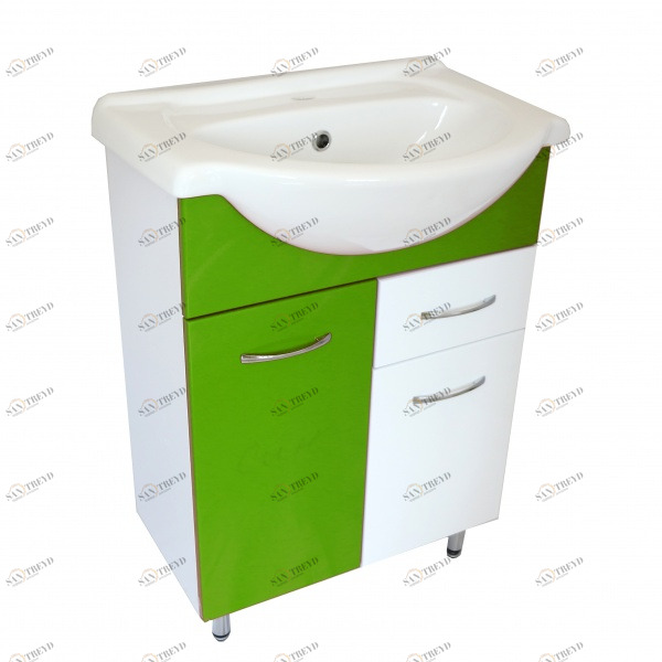 Тумба Роса 60 - Стиль зеленый с ящик. (К) 11616 VAKO 232314