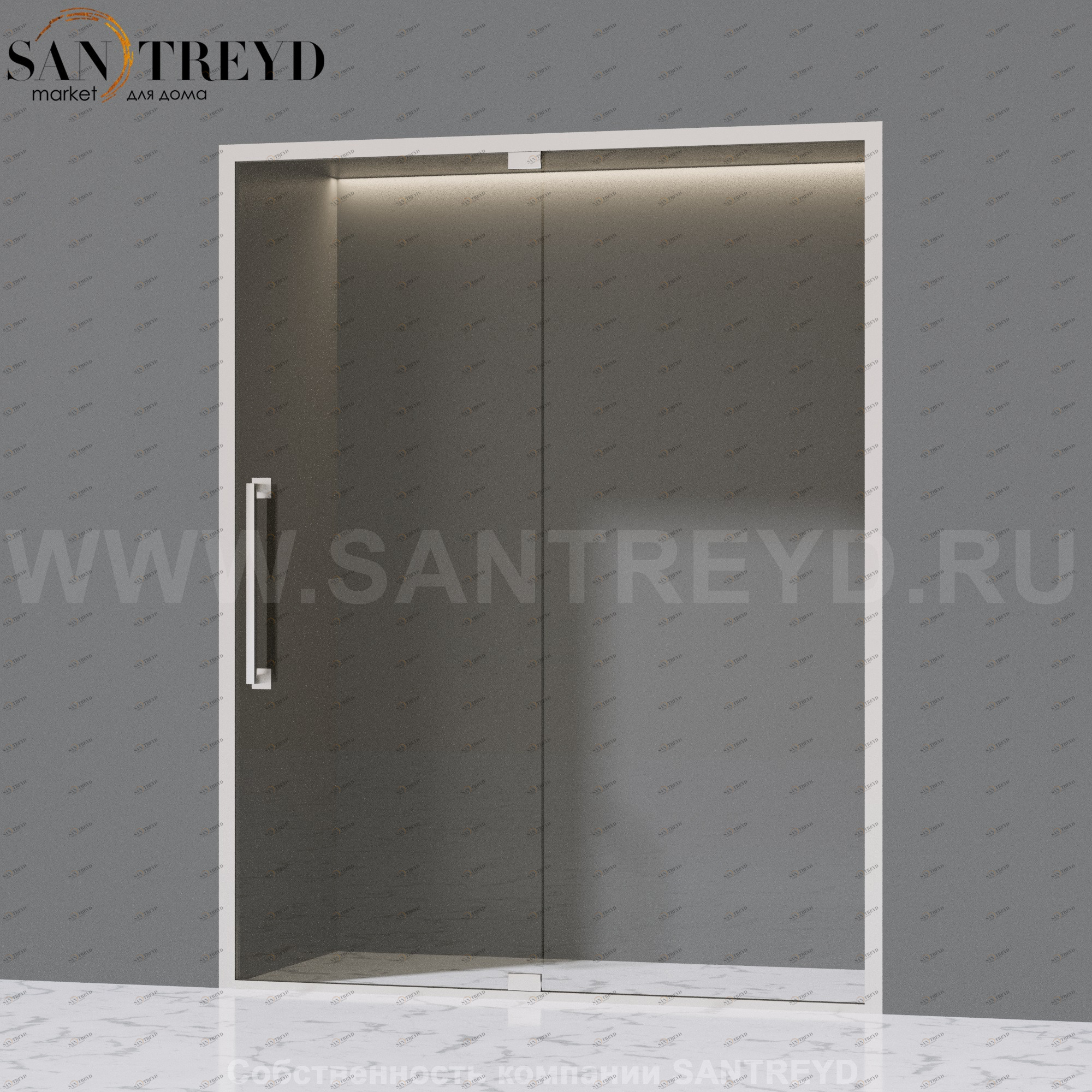 Effegibi SPAZIOSLIDE Стеклянная левая дверь-купе. Размер: длина 168 см, высота 208 см S160L