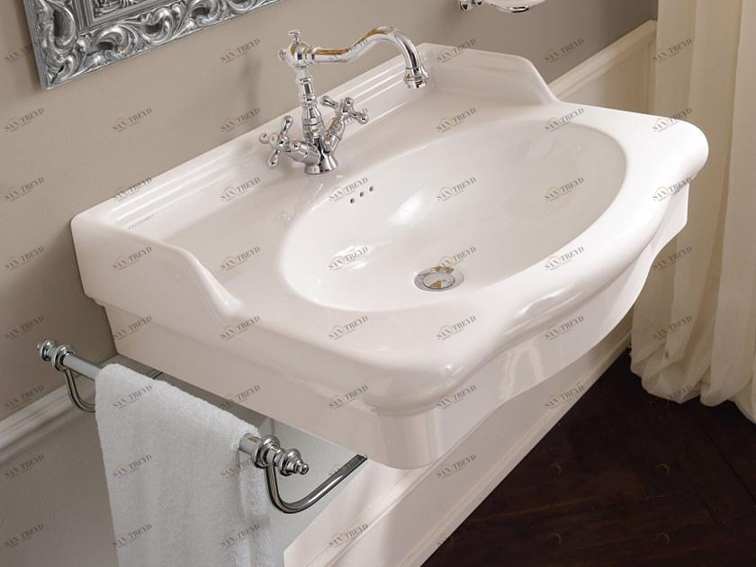 Подвесная раковина настенная овальная Scarabeo Ceramiche Castellana белая sun-id-1347549