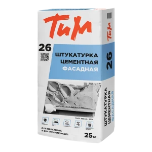 Штукатурка цементная фасадная Тим №26 25 кг 11809454 STLM-2011370