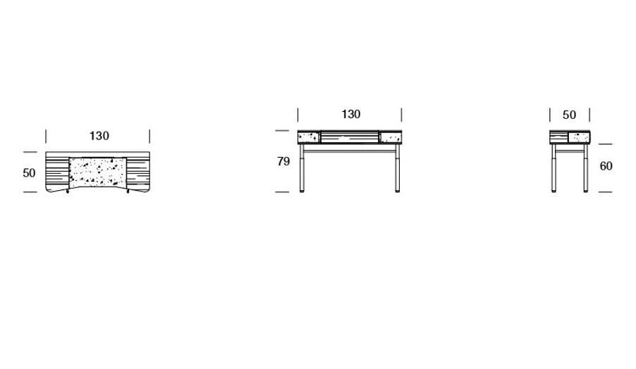 Деревянный и кожаный письменный стол Former In Italia SVEVO ARCH-00009113 - Вид №2