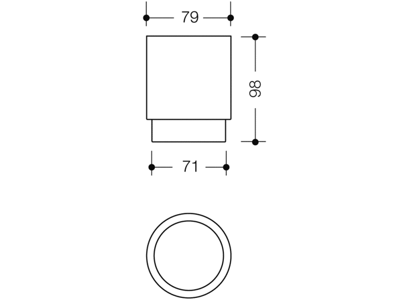 100.04.E01 стеклянная кружка HEWI USA Produkte  - Вид №1