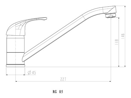 Смеситель для кухни Esko Riga с изливом 24 см RG 05 Riga RG 05 sun-id-667707 - Вид №1