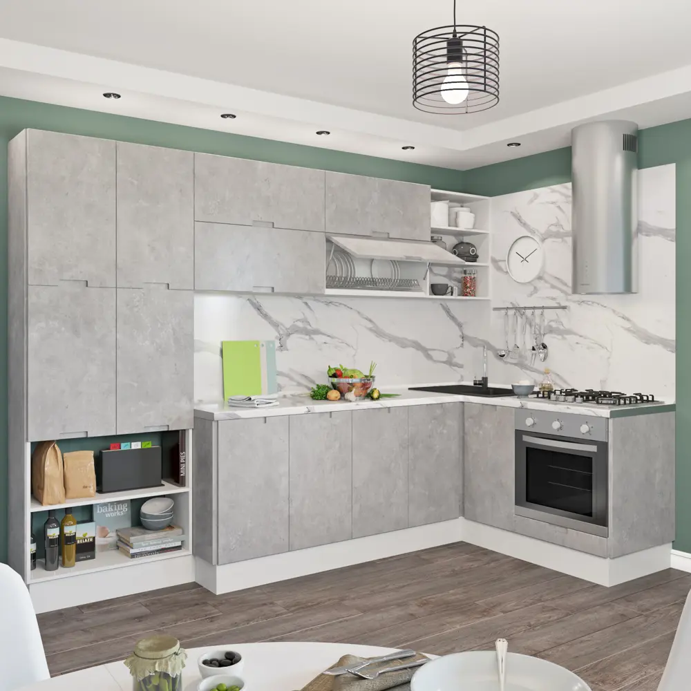Фасад для кухонного ящика Берлин 39.7x25.3 см Delinia ID МДФ цвет серый STLM-2180869 - Вид №15