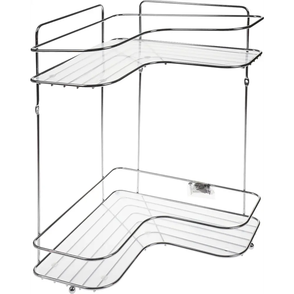 Полка для ванной комнаты Swensa new угловая двухъярусная хром SWR STLM-2024451 - Вид №1