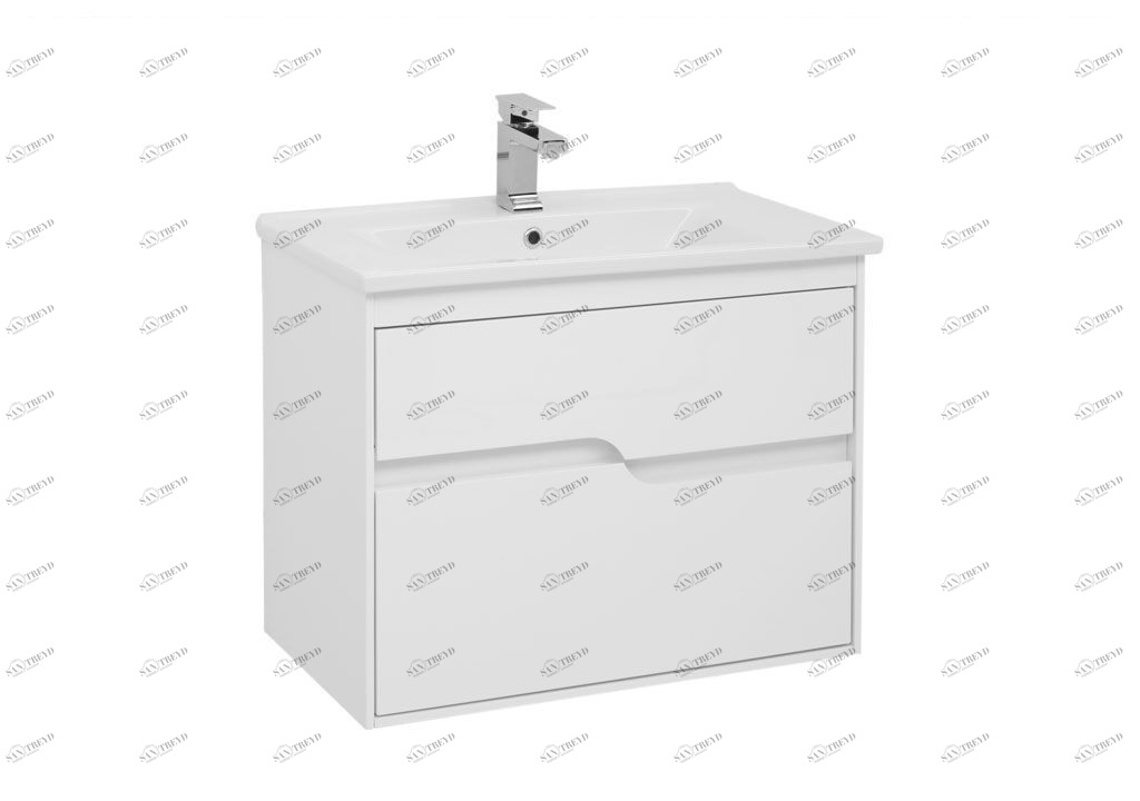 Тумба с раковиной Aquanet Модена 75 белый 0019848600182319