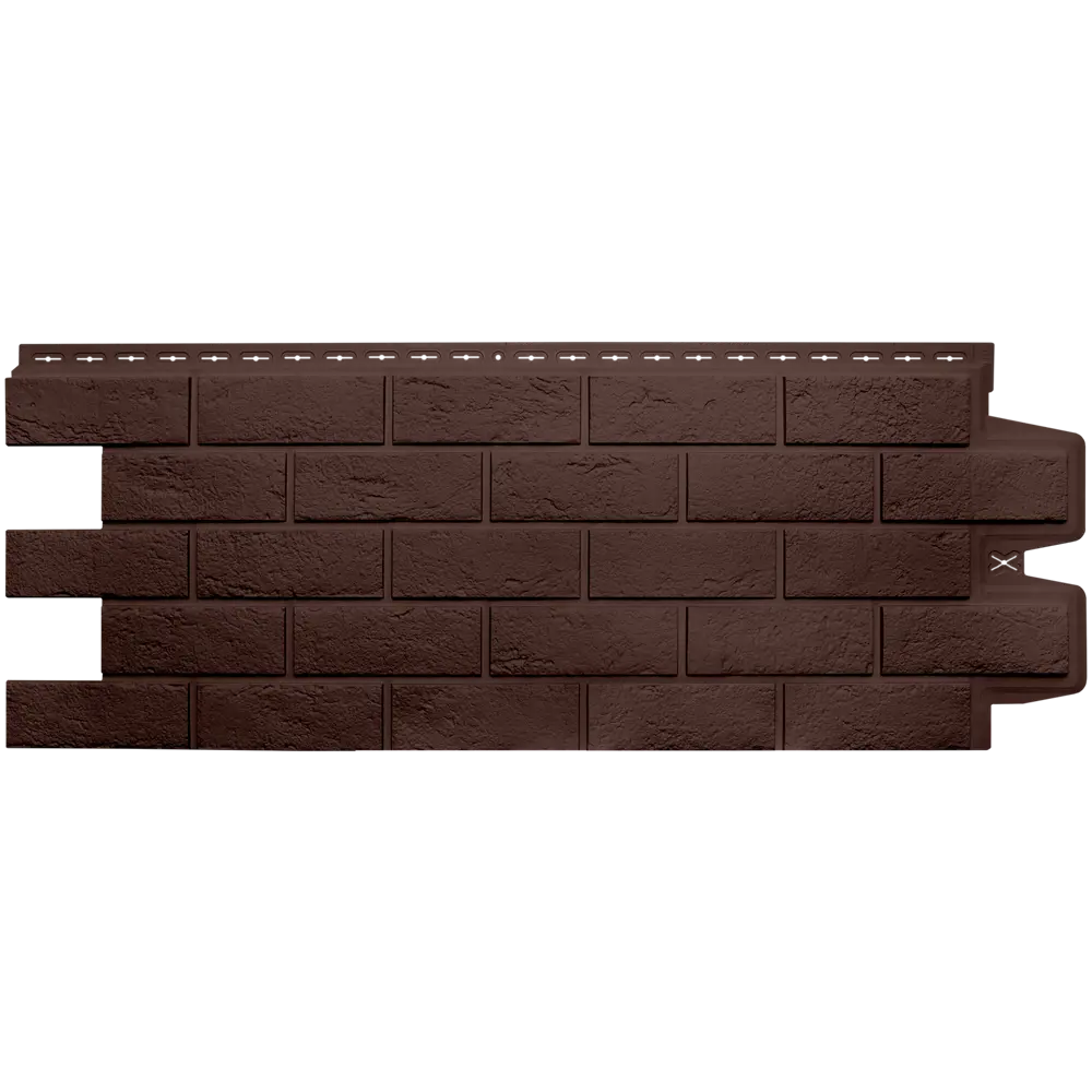 Фасадная панель Grand Line Classic Состаренный кирпич 1109x418 мм шоколадный 89340932 STLM-2201043
