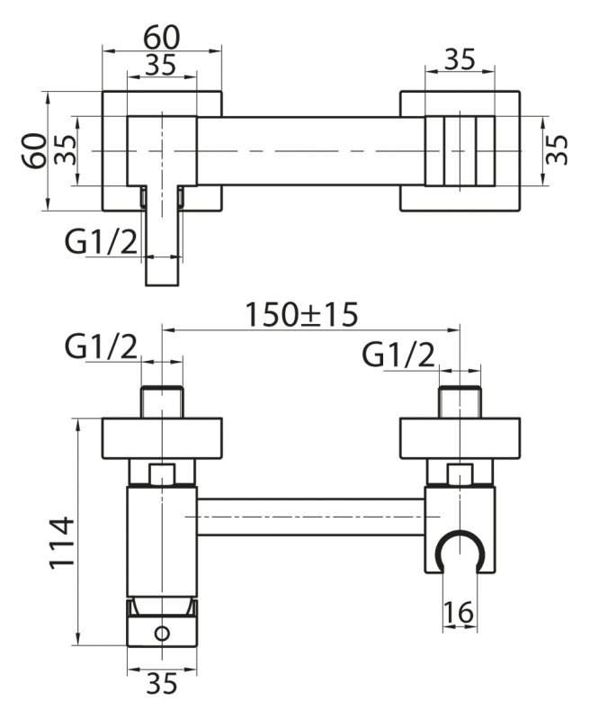 Смеситель для душа и гигенического душа Cezares CZR-DA4-01 ARTICOLI VARI - Вид №1