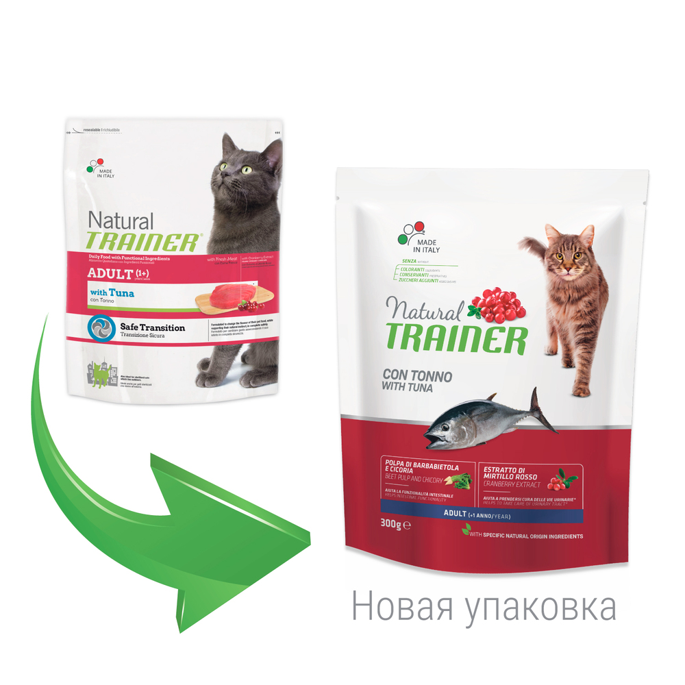 ПР0031353 Корм для кошек TRAINER Natural тунец сух. 300г NATURAL TRAINER  - Вид №1