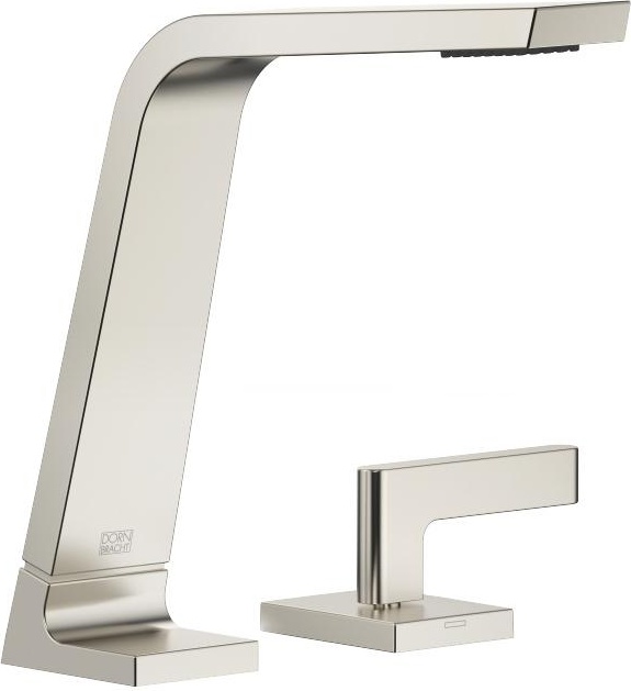 13715705-06_1_20004715-06_1_20004716-06_1 Смеситель для умывальника на три отверстия без сливного гарнитура - платина матовая Dornbracht CL.1