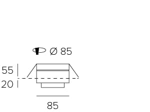 Потолочный алюминиевый полутемный светодиодный прожектор Letroh поверхность ARCH-00066850 - Вид №5