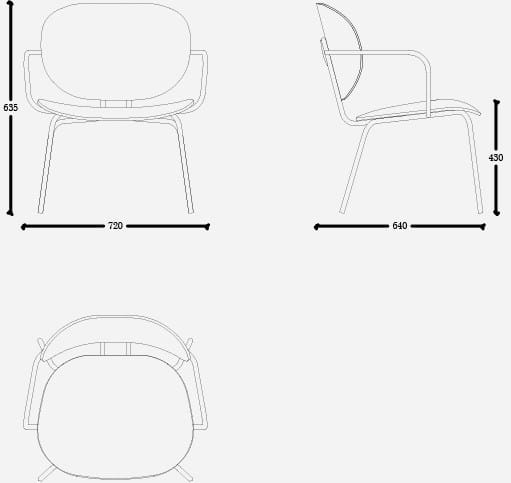 Стальной стул с подлокотниками с кожаной подушкой ONDARRETA Hari ARCH-00068480 - Вид №7