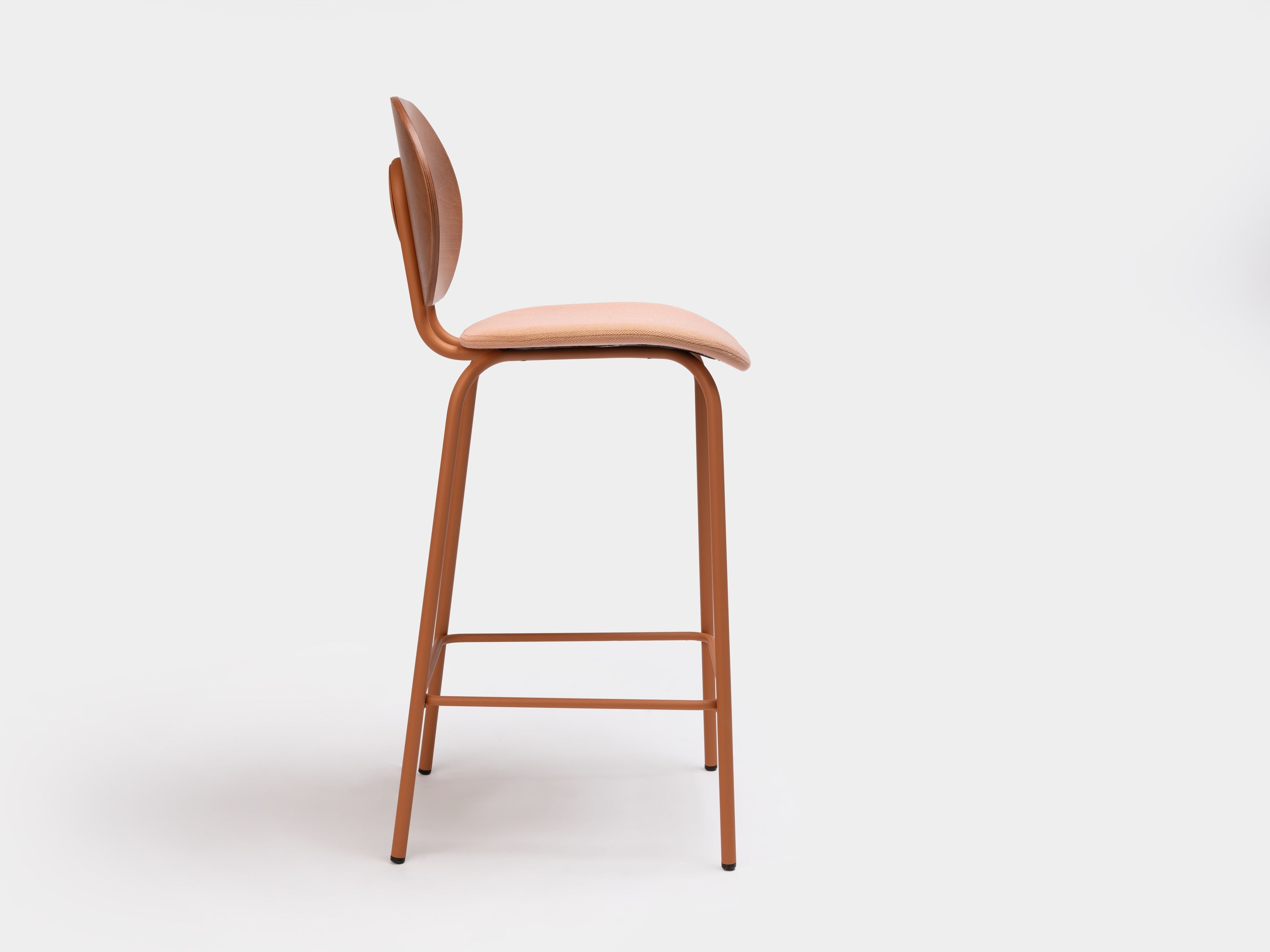 Стальной и деревянный табурет для ног с мягким сиденьем ONDARRETA Hari ARCH-00110950 - Вид №2