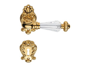 Латунная ручка в классическом стиле с кристаллами Swarovski® с насадкой