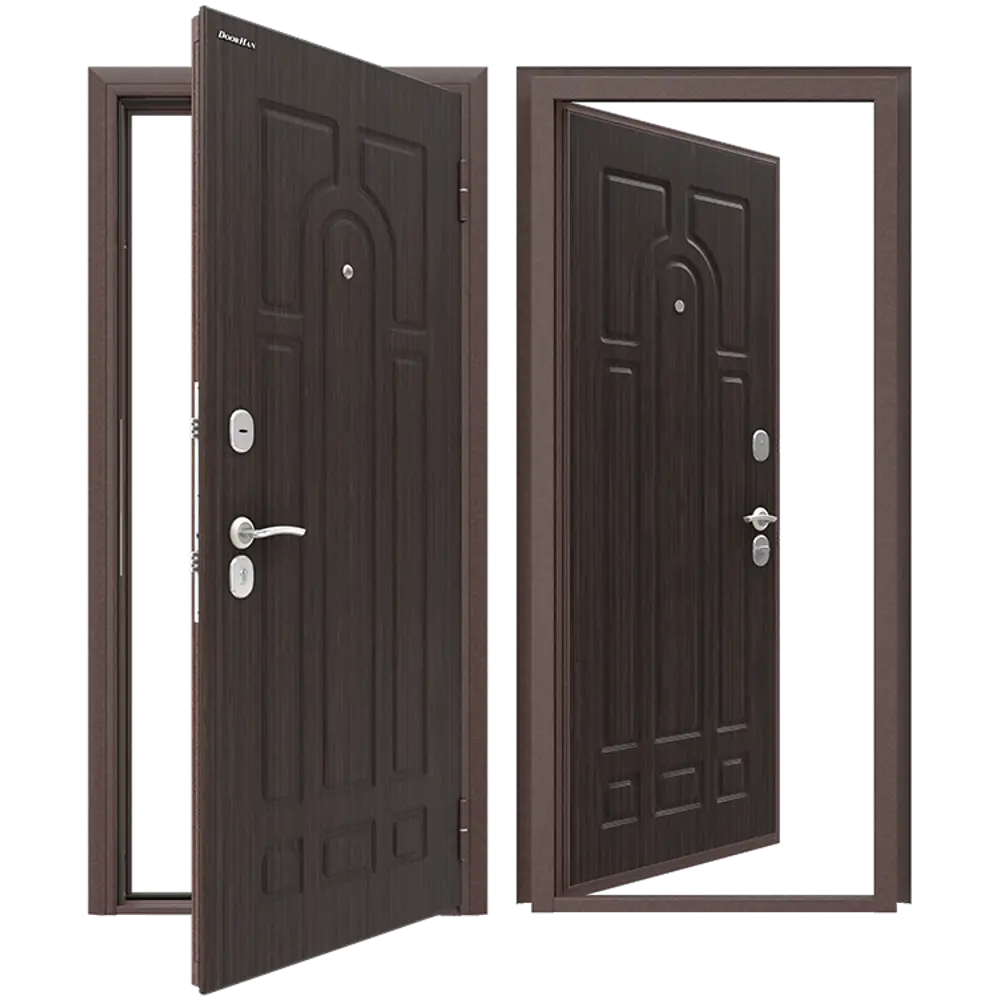Дверь входная металлическая Оптим 88x205 см правая венге DOORHAN STLM-2209541 - Вид №1