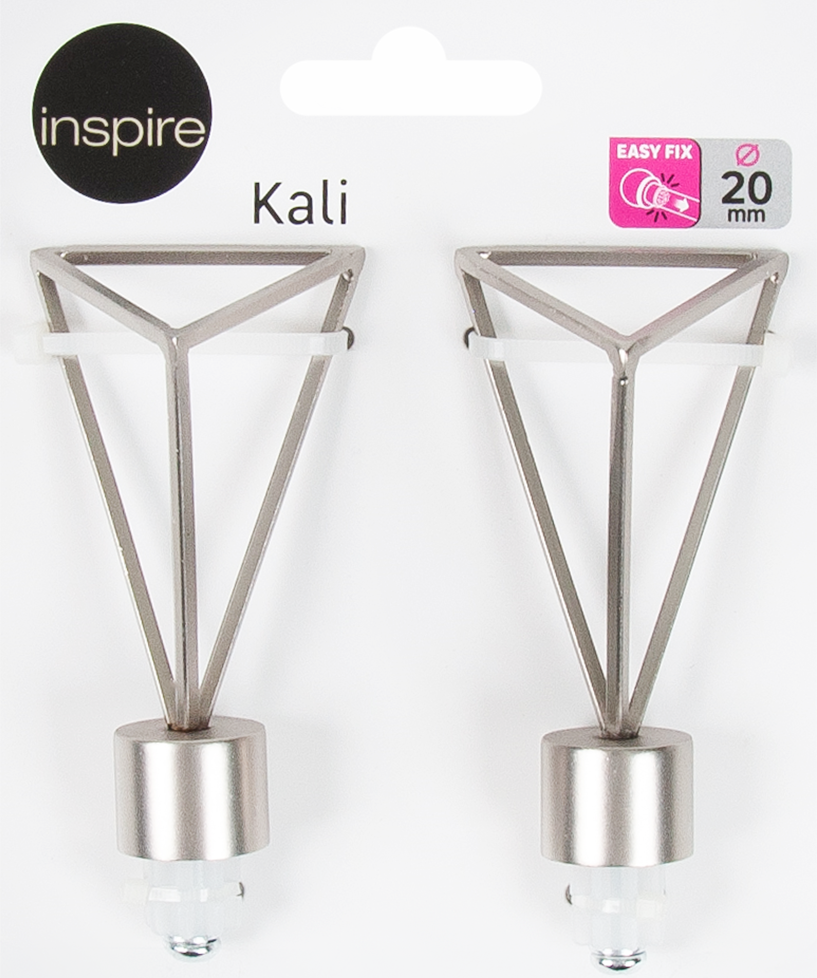 INSPIRE Наконечники треугольные для карнизов матовый никель 2 шт 82549346 STLM-0029536 - Вид №1