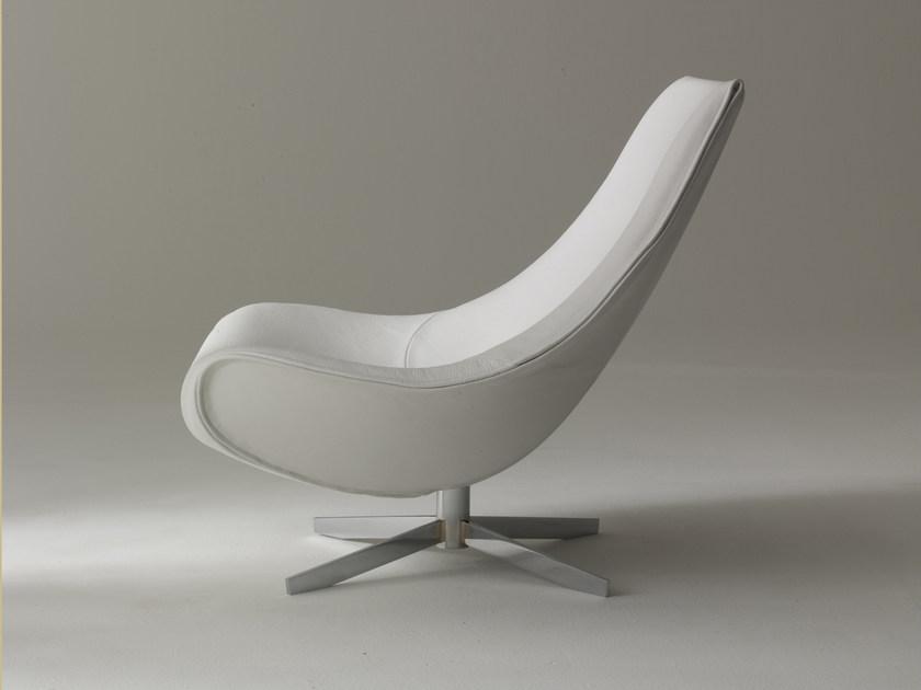 i 4 Mariani Вращающееся кресло с кожаной обивкой Oyster sun-id-1378572 - Вид №2