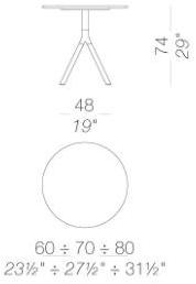 Lapalma Круглый деревянный стол Fork P120 - Вид №1