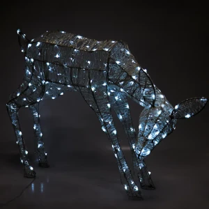 82185378 Электрогирлянда-фигура светодиодная «Олень» для улицы 180 ламп, цвет холодный белый STLM-1529735