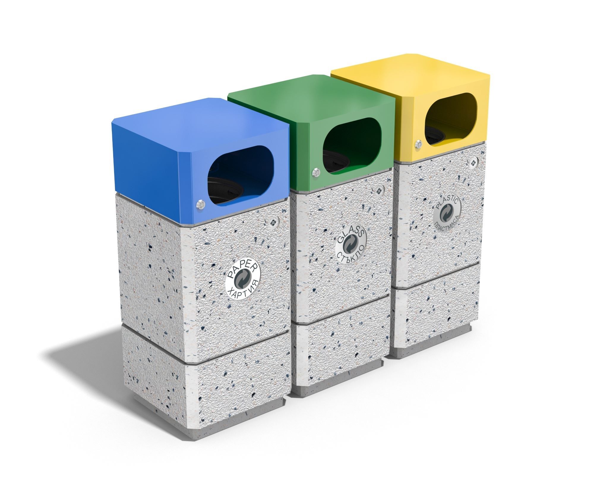 Наружные бетонные стойки для мусора для утилизации отходов ENCHO ENCHEV - ETE 215/216R ARCH-00137152 - Вид №1