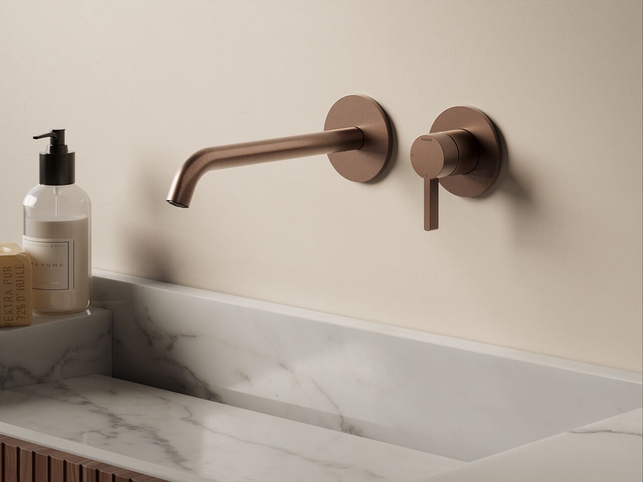 Латунный настенный смеситель для раковины Hotbath Ace ARCH-00148734 - Вид №1