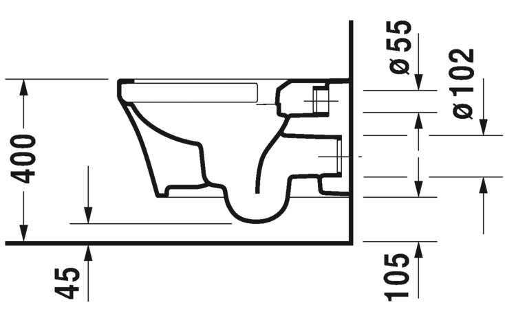 2561092000 Подвесной унитаз настенный Белый Duravit P3 Comforts Германия - Вид №3